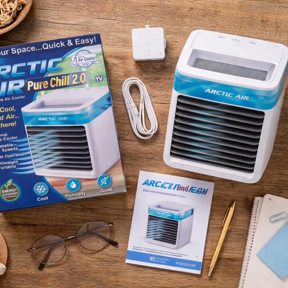 Arctic Air Pure Chill 2.0, Personal Space Cooler, Evaporative Air Chiller NIB